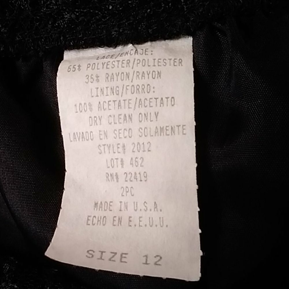 VINTAGE LACE DRESS  DAVID ROSE  BLACK - Picture 10 of 12